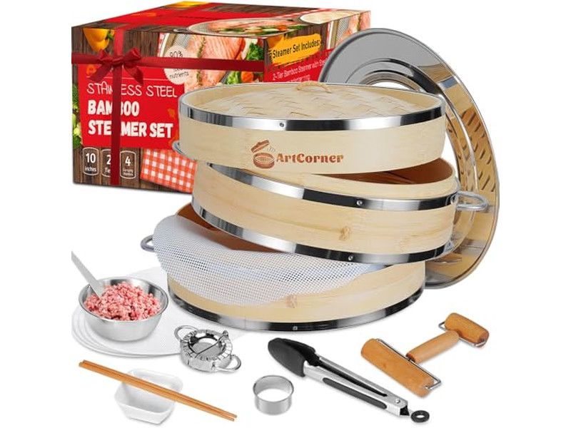 Cesta de Vapor de Bambu para Soluções Culinárias